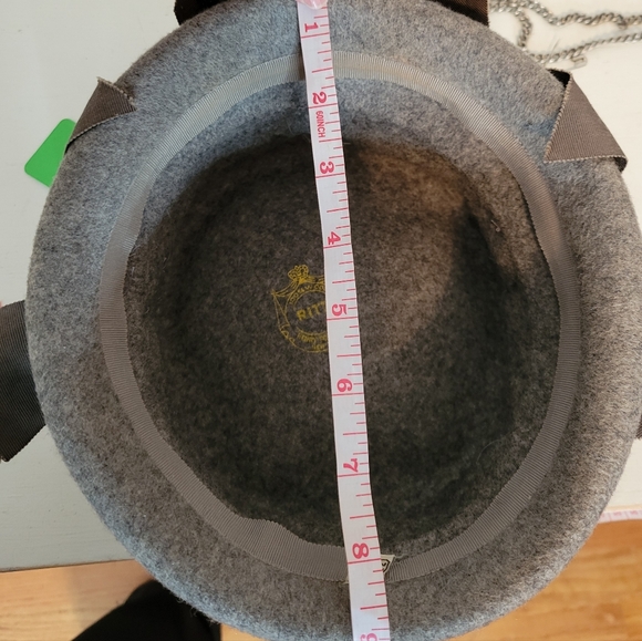 Vintage Hat By Ritz Elegant Gray Wool Hat with Bow - Picture 9 of 9